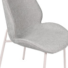 Kit 2 Cadeiras Clara Tecido Fendi Com Base Off White - Rivatti