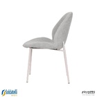 Kit 2 Cadeiras Clara Tecido Fendi Com Base Off White - Rivatti