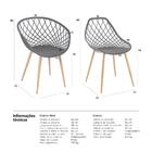 Kit - 2 Cadeiras Clarice Nest Com Braços + 2 Cadeiras Cleo -