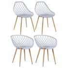 Kit - 2 Cadeiras Clarice Nest Com Braços + 2 Cadeiras Cleo -