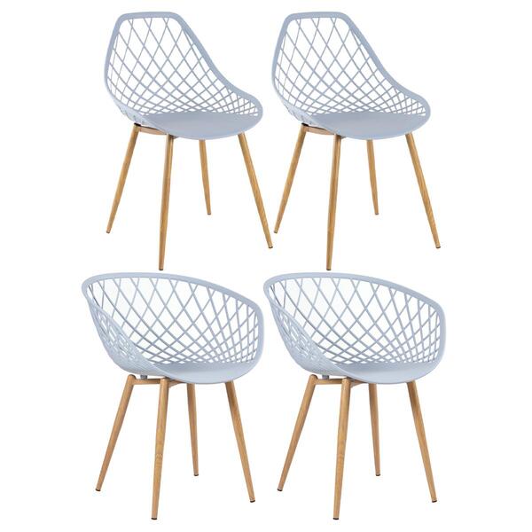 Kit - 2 Cadeiras Clarice Nest Com Braços + 2 Cadeiras Cleo -