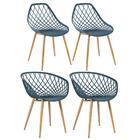 Kit - 2 Cadeiras Clarice Nest Com Braços + 2 Cadeiras Cloe -