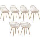 Kit - 2 Cadeiras Clarice Nest Com Braços + 4 Cadeiras Cleo -