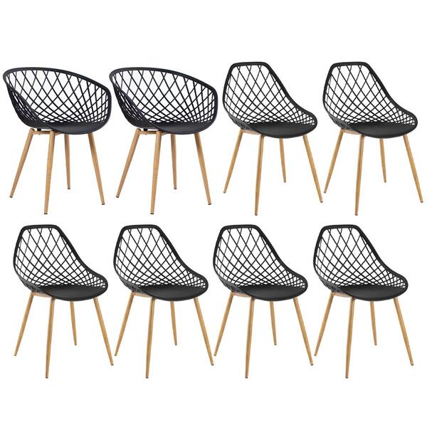 Kit - 2 Cadeiras Clarice Nest Com Braços + 6 Cadeiras Cleo -