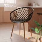 Kit 2 Cadeiras Clarice Nest Wood Com Apoio De Braço - Preto