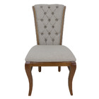 Kit 2 Cadeiras Clássica Tulipa Madeira Maciça Capitonê Verniz