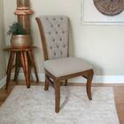 Kit 2 Cadeiras Clássica Tulipa Madeira Maciça Capitonê Verniz