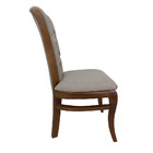 Kit 2 Cadeiras Clássica Tulipa Madeira Maciça Capitonê Verniz