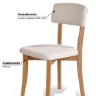 Kit 2 Cadeiras Clean Com Assento E Encosto Estofado  Amêndoa