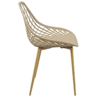 Kit 2 Cadeiras Cleo Cloe Clarice Web Jardim Assento Polipropi