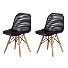 Kit 2 Cadeiras Colméia Preta
