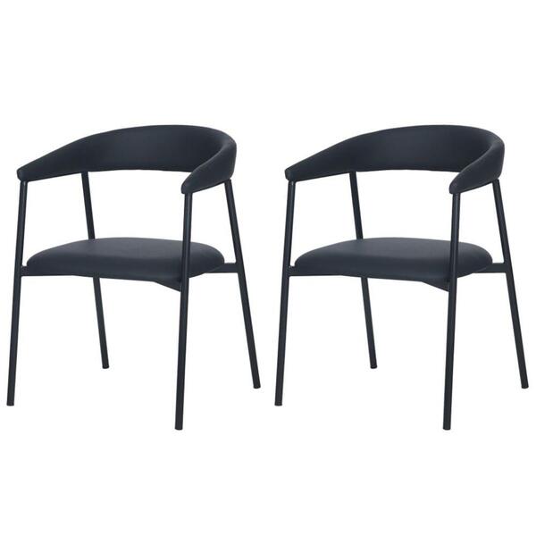 Kit 2 Cadeiras Com Braço Chamonix Olivia Fratini Estofado Pu