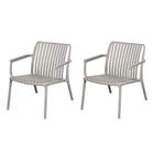 Kit 2 Cadeiras Com Braço Empilhável Lounge Cozumel Inmetro Fr