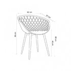 Kit 2 Cadeiras Com Braços Polipropileno Clarice  Camurça