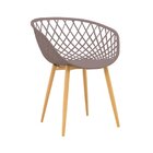 Kit 2 Cadeiras Com Braços Polipropileno Clarice  Camurça