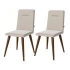 Kit 2 Cadeiras Com Estrutura Em Madeira Maciça Studio Linho/n