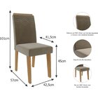 Kit 2 Cadeiras Com Moldura Tais Nature/joli
