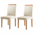 Kit 2 Cadeiras Com Puxador 01  Marfim/mel