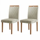 Kit 2 Cadeiras Com Puxador 05  Bege/mel