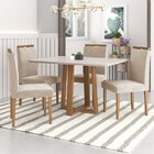 Kit 2 Cadeiras Com Puxador 05  Marfim/mel