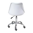 Kit 2 Cadeiras Com Rodízios Tulipa Office Escritório Branco