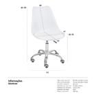 Kit 2 Cadeiras Com Rodízios Tulipa Office Escritório Branco