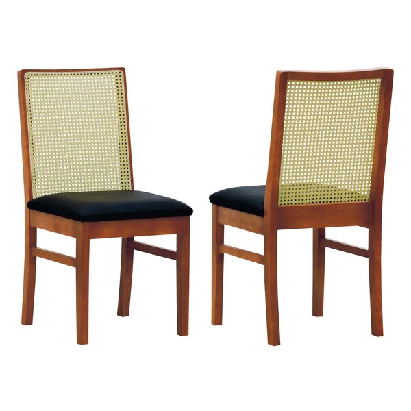 Kit 2 Cadeiras Com Telinha Pérola Madeira Maciça E Assento Es