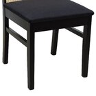 Kit 2 Cadeiras Com Telinha Pérola Madeira Maciça - Preto Asse