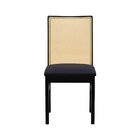 Kit 2 Cadeiras Com Telinha Pérola Madeira Maciça - Preto Asse