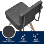 Kit 2 Cadeiras Couro Sintético Barcelona Salaone Preto