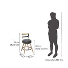 Kit 2 Cadeiras Couro Sintético Moscou Salaone Preto/marrom