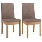 Kit 2 Cadeiras Cristal Tecido Linho Mel/cobre
