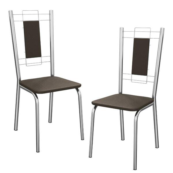 Kit 2 Cadeiras Cromada Sala Jantar 2c005cr Kappesberg