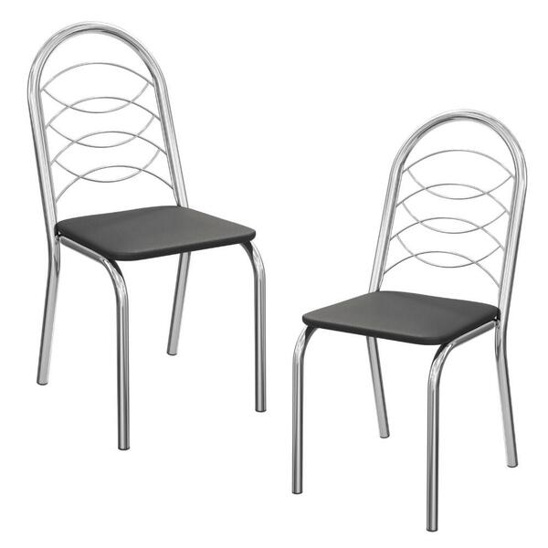 Kit 2 Cadeiras Cromada Sala Jantar 2c009cr Kappesberg