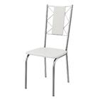 Kit 2 Cadeiras Cromada Sala Jantar 2c076cr Corino Preto Kappe