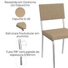 Kit 2 Cadeiras Cromada Sala Jantar 2c128cr Kappesberg