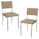 Kit 2 Cadeiras Cromada Sala Jantar 2c128cr Kappesberg