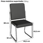 Kit 2 Cadeiras Cromada Sala Jantar 2c139cr Corino Marrom Kapp