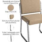 Kit 2 Cadeiras Cromada Sala Jantar 2c139cr Corino Marrom Kapp