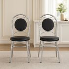 Kit 2 Cadeiras Cromadas Cc10 A101 Debrum Yescasa Cromado/preto