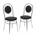 Kit 2 Cadeiras Cromadas Cc10 A101 Debrum Yescasa Cromado/preto
