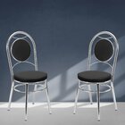 Kit 2 Cadeiras Cromadas Cc10 A101 Debrum Yescasa Cromado/preto