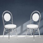 Kit 2 Cadeiras Cromadas Cc10 A102 Debrum Cromado/branco