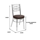 Kit 2 Cadeiras Cromadas Cc34 D415 Debrum Cromado/marrom