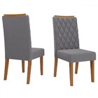 Kit 2 Cadeiras Crystal Mel/veludo Cinza - Viero Móveis