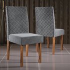 Kit 2 Cadeiras Dalia Nogal/cinza