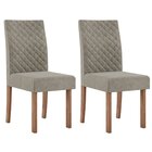 Kit 2 Cadeiras Dalia Nogal/cinza