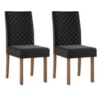 Kit 2 Cadeiras Dalia Nogal/preto