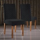 Kit 2 Cadeiras Dalia Nogal/preto