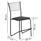 Kit 2 Cadeiras De Aço Brastubo Preto